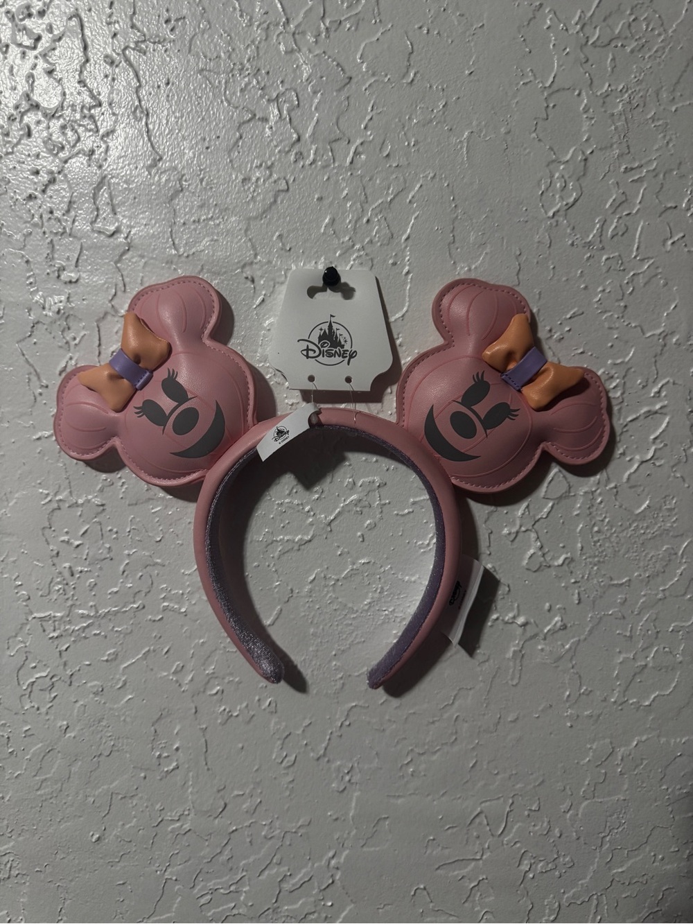 Disney Parks 2026 Halloween Minnie Mouse Pink Pumpkins Ear Headband *NWT